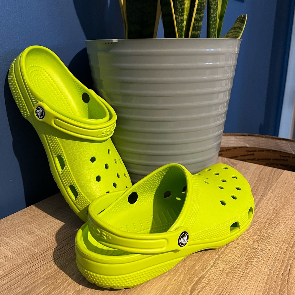 Lime Green CROCS